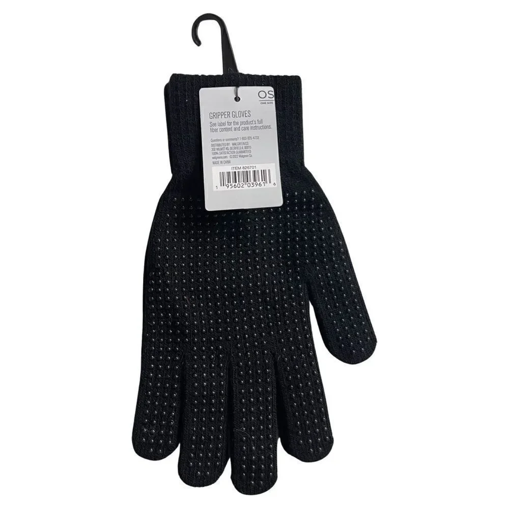 West Loop Women’s Black Gripper Knit Gloves OSFM - NWT